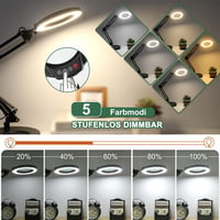 MagnieOpti 12x LED-es nagyító állvánnyal és csipesszel, valódi üveglencsével - fekete 3