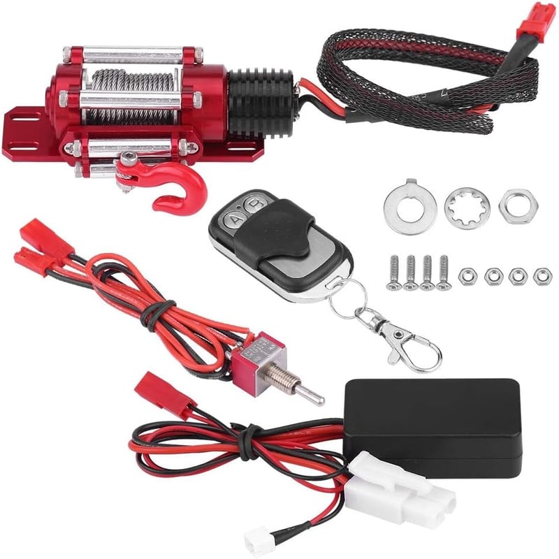 MAGT 1/10 Fém RC Csörlő Távirányítóval - Kompatibilis Traxxas/HSP/Redcat Modellekkel, Hernyótalpas Technológia