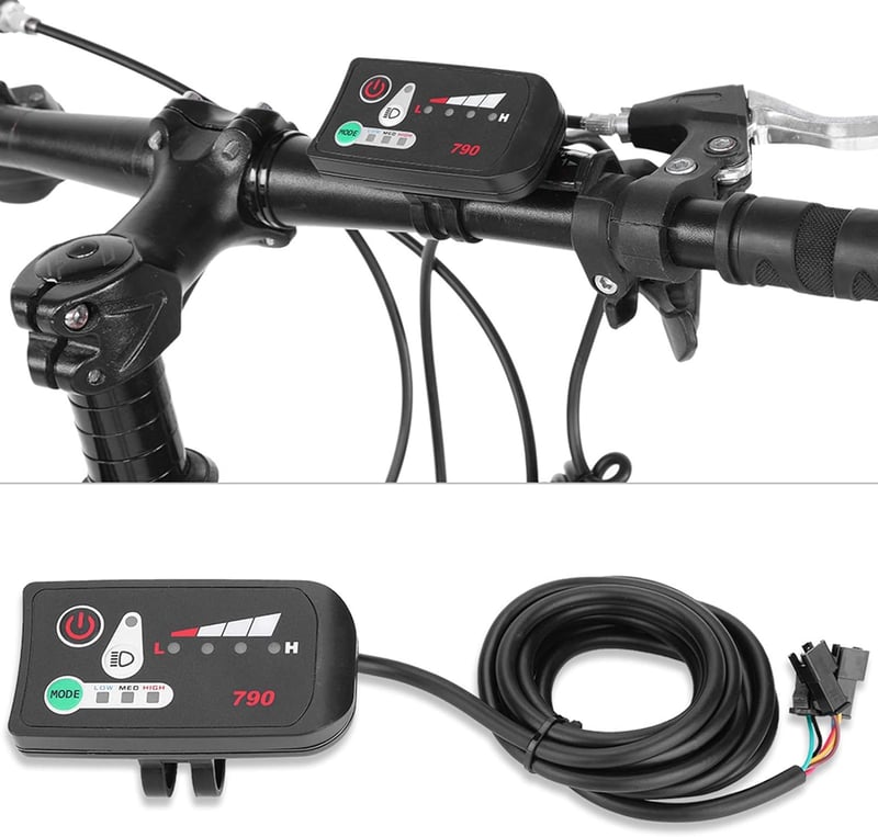 MAGT 36V Elektromos Kerékpár Kijelző - Vízálló LED Vezérlőpanel KT Kontrollerhez, 22,2 mm Kormányra, Sebességjelzővel, Egyszerű Telepítés