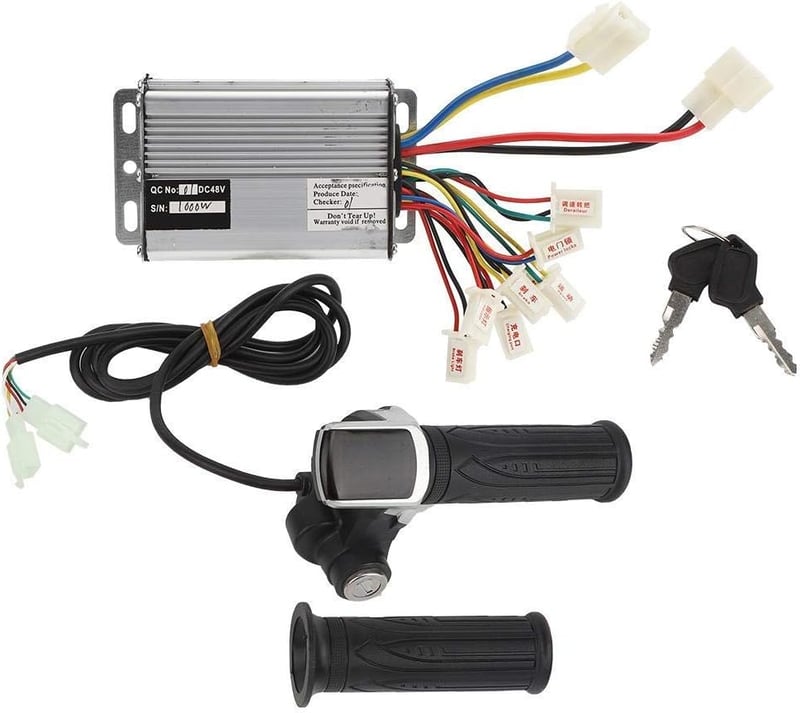 MAGT 48V 1000W elektromos kerékpár vezérlő fojtószeleppel és kulccsal