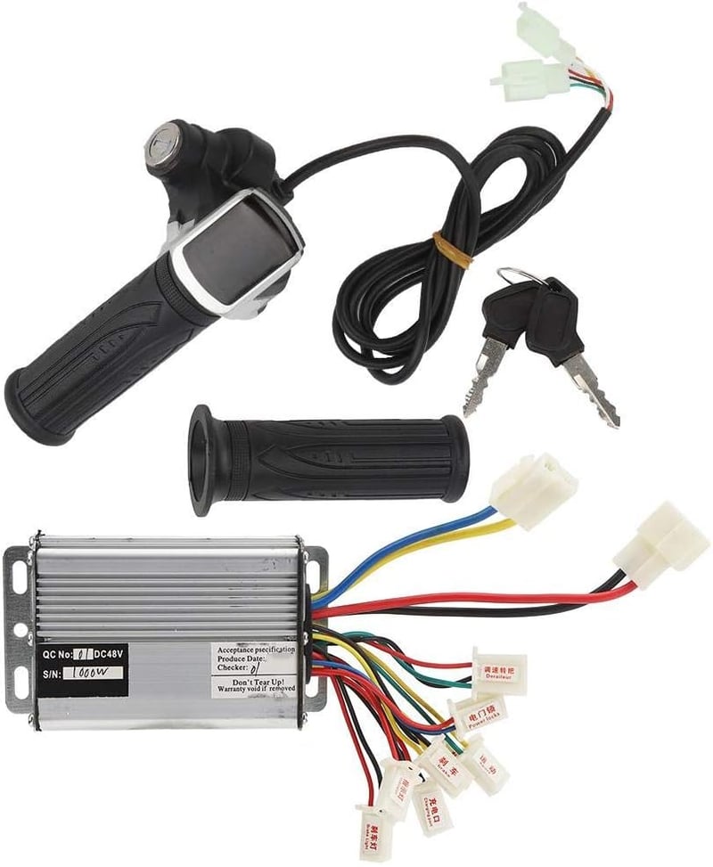 MAGT 48V 1000W elektromos kerékpár vezérlő fojtószeleppel és kulccsal