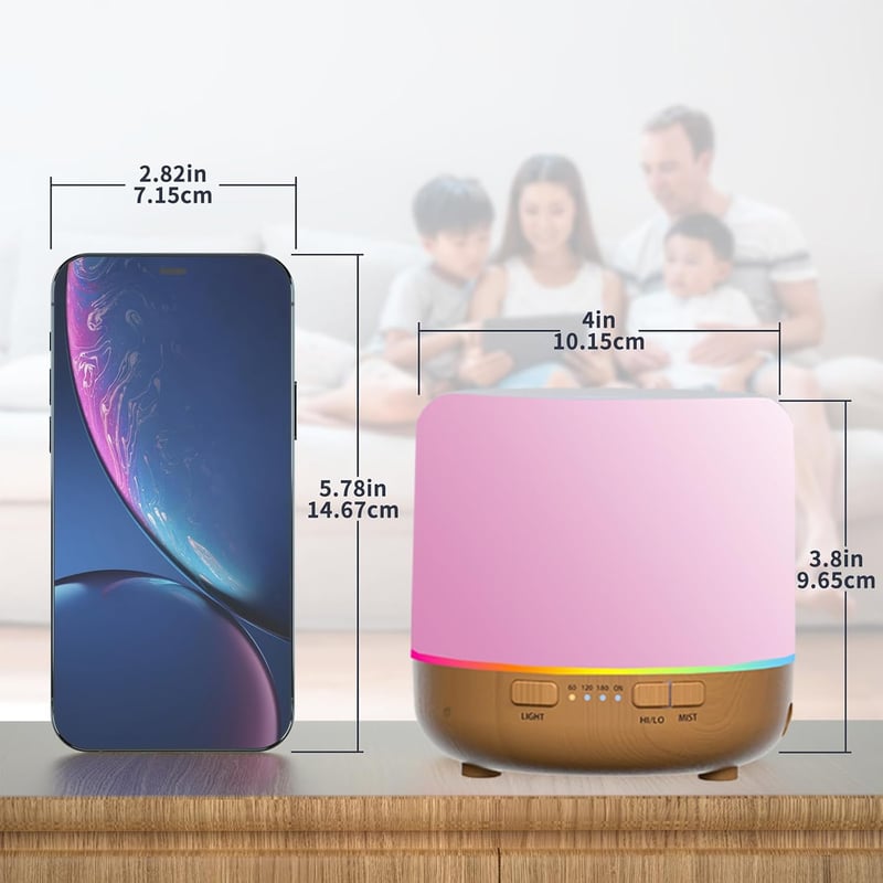 maiborna Aromadiffúzor 200ml Sárga Illóolaj Párásító Automatikus Kikapcsolással Hálószoba Iroda Otthon