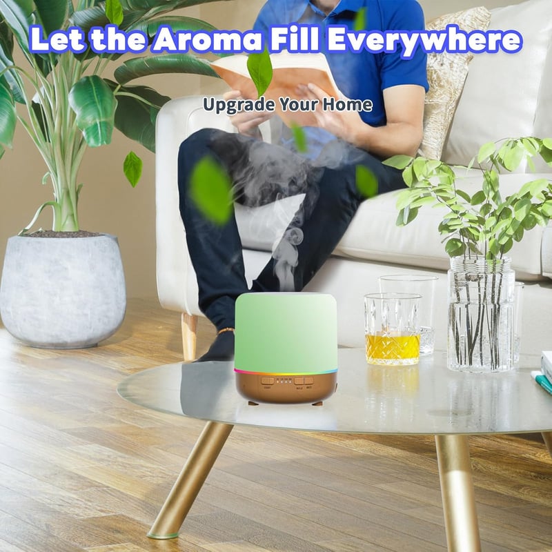 maiborna Aromadiffúzor 200ml Sárga Illóolaj Párásító Automatikus Kikapcsolással Hálószoba Iroda Otthon