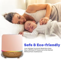 maiborna Aromadiffúzor 200ml Sárga Illóolaj Párásító Automatikus Kikapcsolással Hálószoba Iroda Otthon 6