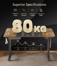MAIDeSITe Elektromosan Állítható Íróasztal 140x70cm Memóriagombokkal és Kiegészítőkkel 5