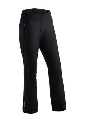 Pantaloni de schi pentru femei Maier Sports Resi 2, negri, mărimea 40, impermeabili, fără PFC, izolație mTHERM, parazăpezi, talie reglabilă