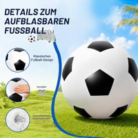 Minge de fotbal din cauciuc MAIGIEE XXL cu diametrul de 80 cm, minge de jucărie gonflabilă mare pentru copii și adulți 3