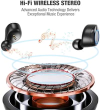 Bluetooth slúchadlá Mailiya 5.0 s nabíjacím puzdrom 4000 mAh, 110 hodín prehrávania, HD stereo zvuk, potlačenie hluku, vodotesnosť IPX7, zabudovaný mikrofón, športové slúchadlá 3