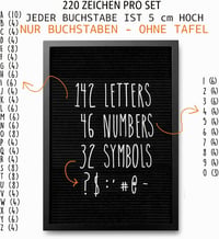 MAINEVENT Rae Dunn stílusú filc betűkészlet letterboardhoz - 2 hüvelykes, fehér 2