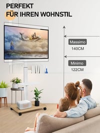 Maiproo Mobil TV Állvány 32-70 Colos Magasságállítható Görgős Tévétartó Fehér 2