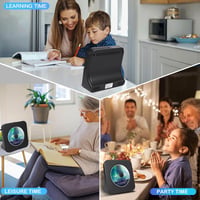 MAITE Bluetooth CD Lejátszó Dupla Hangszóróval - Hordozható FM Rádió, Időzítő, AUX/USB Bemenet, Fejhallgató Csatlakozó, 10m Hatótáv 4