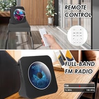 MAITE Bluetooth CD Lejátszó Dupla Hangszóróval - Hordozható FM Rádió, Időzítő, AUX/USB Bemenet, Fejhallgató Csatlakozó, 10m Hatótáv 6