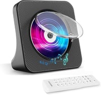 MAITE Bluetooth CD Lejátszó Dupla Hangszóróval - Hordozható FM Rádió, Időzítő, AUX/USB Bemenet, Fejhallgató Csatlakozó, 10m Hatótáv 1