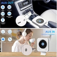 MAITE Bluetooth CD Lejátszó Hordozható Fali Rádió HiFi Hangszórókkal USB MP3 FM Távirányítóval Fejhallgató Csatlakozóval 5
