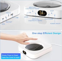 MAITE Bluetooth CD Lejátszó Hordozható Fali Rádió HiFi Hangszórókkal USB MP3 FM Távirányítóval Fejhallgató Csatlakozóval 6