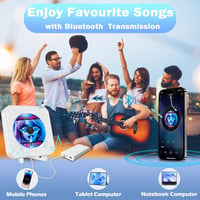 MAITE Falra szerelhető Bluetooth CD lejátszó HiFi hangszórókkal - FM rádió, USB, AUX bemenet, fejhallgató csatlakozó, távirányító, húzókapcs 5
