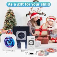 MAITE Falra szerelhető Bluetooth CD lejátszó HiFi hangszórókkal - FM rádió, USB, AUX bemenet, fejhallgató csatlakozó, távirányító, húzókapcs 7
