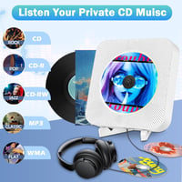 MAITE Falra szerelhető Bluetooth CD lejátszó HiFi hangszórókkal - FM rádió, USB, AUX bemenet, fejhallgató csatlakozó, távirányító, húzókapcs 6