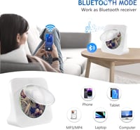 MAITE Hordozható CD Lejátszó Bluetooth Funkcióval, Dupla Hangszóróval, FM Rádióval, USB/AUX Csatlakozással, Időzítővel és Távirányítóval - F 8