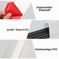 Samolepiace káblové lišty MAIXINNEW biele, 4-dielne balenie, organizér na káble s upevnením na stenu 6