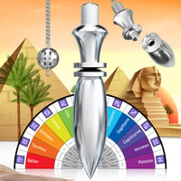 Pendul Egiptean THOT Majestic cu Martor - Radiestezie și Geobiologie - Pendul Divinatoriu din Cupru Argintat - Baghetă Radiestezică Universală Magnetizabilă 38 g 1