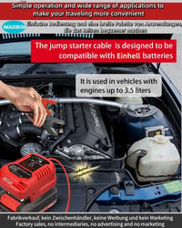 MAKBOS Autó Bikázó Adapter Einhell 18V Akkumulátorhoz, Hordozható Jump Starter Power Bank Átalakító 12V Autóindításhoz 5