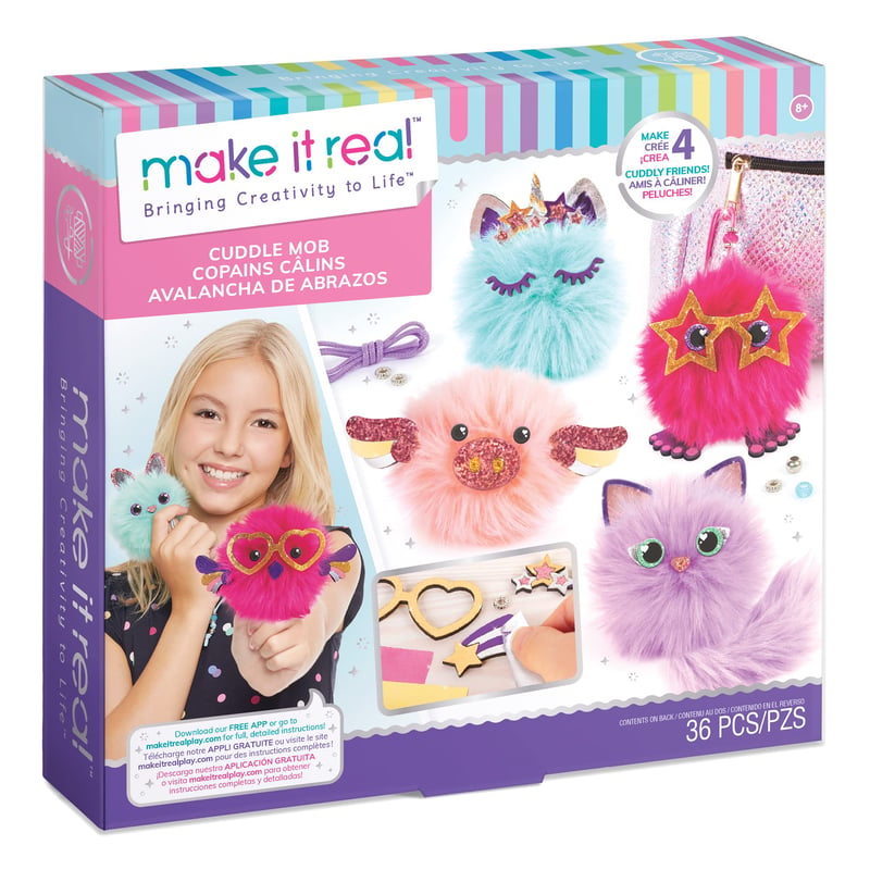Make It Real Set DIY pentru Confecționarea Jucăriilor din Pom-poni - Kit de Creație pentru Copii - Cadou pentru Fete