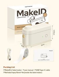 Makeid L1 Bluetooth Címkenyomtató, Hordozható Mini Címkéző Készülék Otthonra és Irodába, 9-16mm Nyomtatási Méret 7