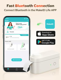 Makeid L1 Bluetooth Címkenyomtató, Hordozható Mini Címkéző Készülék Otthonra és Irodába, 9-16mm Nyomtatási Méret 2