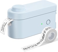 Makeid L1 Bluetooth Címkenyomtató - Kék Hordozható Öntapadós Címkéző Eszköz Okostelefonokhoz, 9-16 mm Nyomtatási Méret, Otthoni és Irodai Ha 1