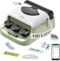 Makeid Q1 Bluetooth Címkenyomtató - Hordozható Mini Címkéző Gép iOS Android Telefonokhoz, Zöld, 300 DPI, Otthoni Irodai Használatra 1