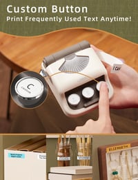 Makeid Q1 Bluetooth Címkenyomtató Mini Hordozható Címkéző Készülék 300DPI HD Nyomtatás Okostelefonhoz Fehér 4