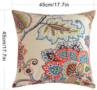 Makimoo 2 db dekoratív párnahuzat 45x45 cm khaki virágmintás beltéri kültéri 2
