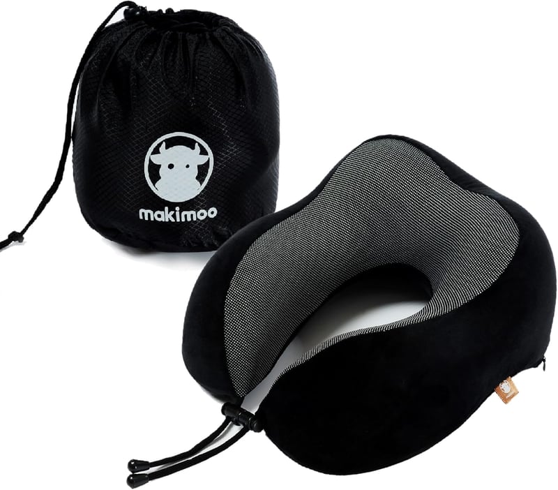 Makimoo Memory Foam Nyakpárna 360° Fejpárna Utazáshoz Repülőre Autóba