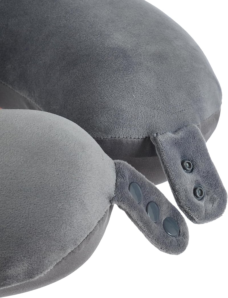 Makimoo Memory Foam Utazópárna Nyakpárna Szürke Táskával