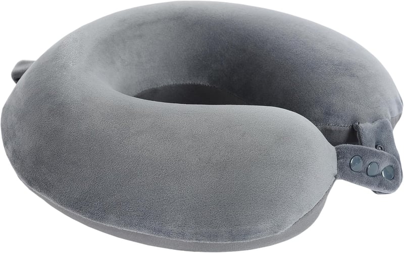 Makimoo Memory Foam Utazópárna Nyakpárna Szürke Táskával