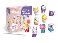 Mako Moulages Mon Atelier Mes Charms DIY tvorivá súprava – 9 sadrových odliatkov zvieratiek v štýle Kawaii – Tvorba príveskov na kľúče a tašky – od 8 rokov 2