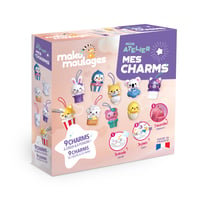 Mako Moulages Mon Atelier Mes Charms DIY tvorivá súprava – 9 sadrových odliatkov zvieratiek v štýle Kawaii – Tvorba príveskov na kľúče a tašky – od 8 rokov 1