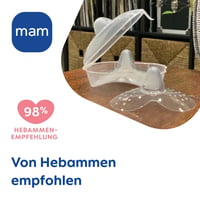 Protector mamar pentru alăptare MAM Extra Soft, mărimea M (Ø 20 mm), 2 bucăți, contact maxim cu pielea 4
