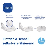 Protector mamar pentru alăptare MAM Extra Soft, mărimea M (Ø 20 mm), 2 bucăți, contact maxim cu pielea 8