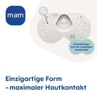 Protector mamar pentru alăptare MAM Extra Soft, mărimea M (Ø 20 mm), 2 bucăți, contact maxim cu pielea 7