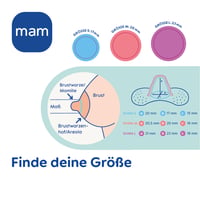 Protector mamar pentru alăptare MAM Extra Soft, mărimea M (Ø 20 mm), 2 bucăți, contact maxim cu pielea 9