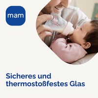 Sklenená dojčenská fľaša MAM Feel Good 170 ml, so silikónovým cumlíkom SkinSoft veľkosti 1, od 0 mesiacov, neutrálna 2