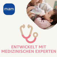 Sklenená dojčenská fľaša MAM Feel Good 170 ml, so silikónovým cumlíkom SkinSoft veľkosti 1, od 0 mesiacov, neutrálna 7
