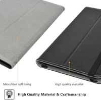 MAMA MOUTH Lenovo Tab M8 4th Gen Védőtok - Minőségi PU Bőr Tablet Tok 8 Colos TB300FU Modellhez, Fekete (Nem Kompatibilis 2nd/3rd Gen) 3