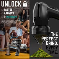 Mamba Grinders Elektromos Fűszerdaráló - Fekete, USB Tölthető, Alumínium, 2000 mAh, Fűszernövényekhez, Utazáshoz, Kiegészítőkkel 4