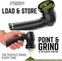 Mamba Grinders Elektromos Fűszerdaráló - Fekete, USB Tölthető, Alumínium, 2000 mAh, Fűszernövényekhez, Utazáshoz, Kiegészítőkkel 3