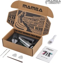 Mamba Grinders Elektromos Fűszerdaráló - Fekete, USB Tölthető, Alumínium, 2000 mAh, Fűszernövényekhez, Utazáshoz, Kiegészítőkkel 7