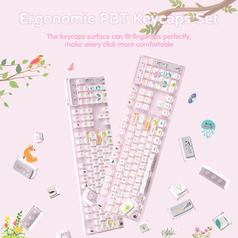 MAMBASNAKE 120 Billentyű PBT Pudding Keycap szett ASA profil mechanikus billentyűzethez