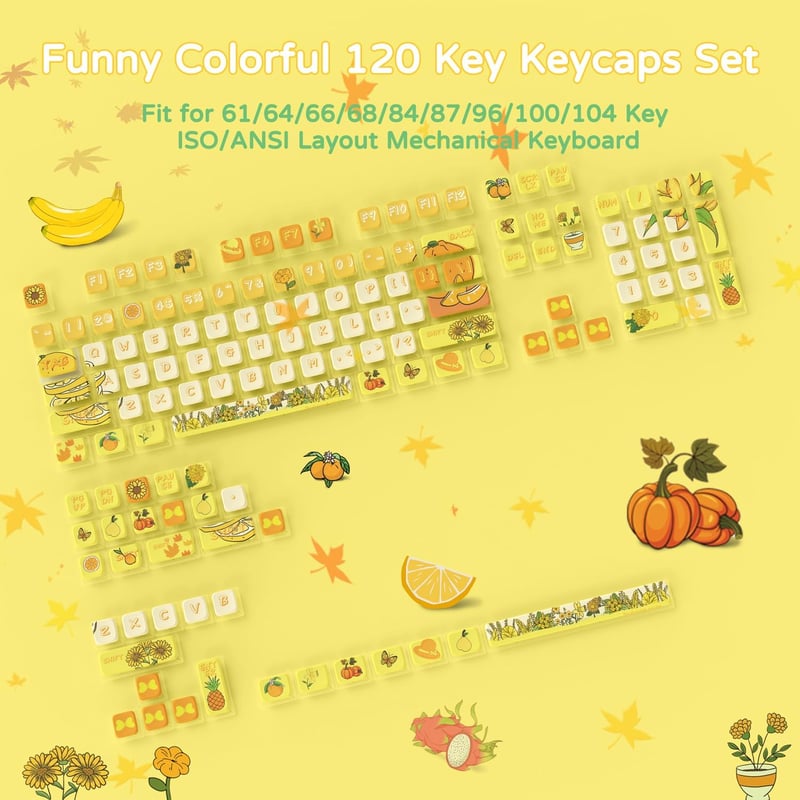 MAMBASNAKE 120 Gombos PBT Pudding Keycap Szett ASA Profil Mechanikus Billentyűzethez
